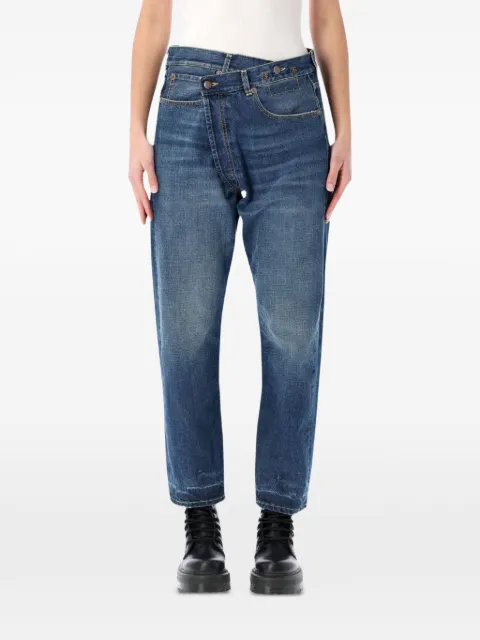R13 Crossover logo-patch jeans Blue R13W2048D381CD381C