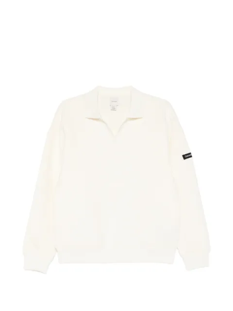 Calvin Klein collar long-sleeve top Neutrals LV044E223GYAT