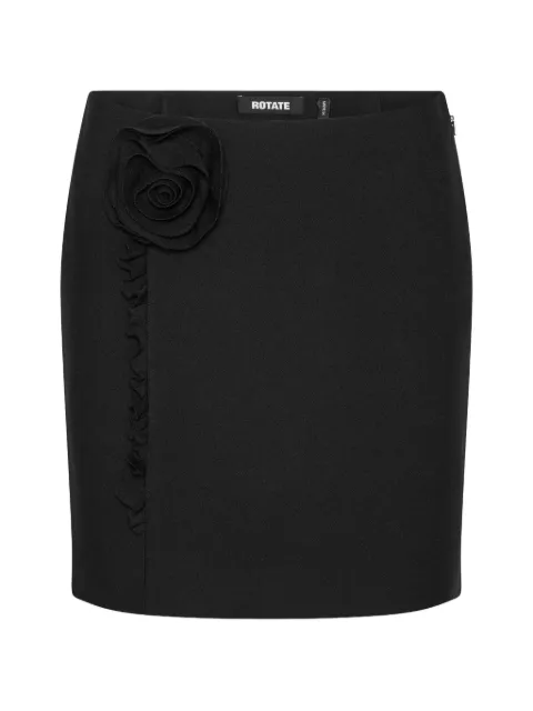 ROTATE BIRGER CHRISTENSEN crepe mini flower skirt black Black 115709