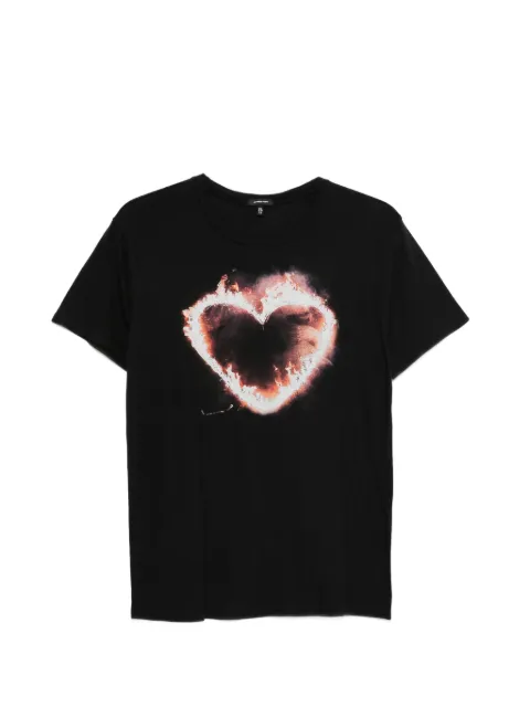 R13 Flaming Heart T-shirt Black R13WK001
