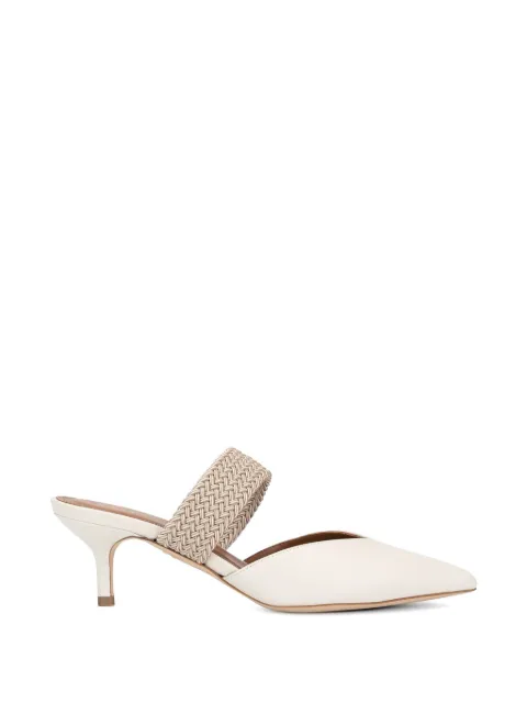 Malone Souliers Maisie woven-strap leather mules White MAISIEMS451