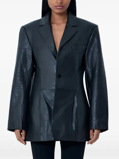 Alexander Wang leather single-breasted blazer Black 1WC1262713001