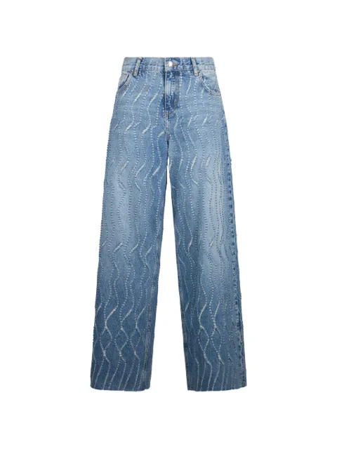 LIU JO flared jeans with laser-etched details Blue UA6195D0316