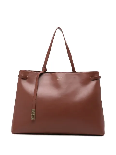 Emporio Armani strap-detail shoulder bag Brown EW003827AF22783