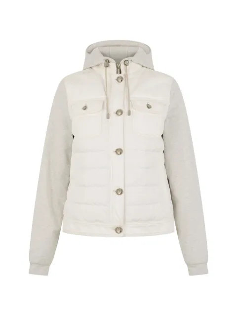 Moorer button-front hooded puffer jacket White MABEL212PC