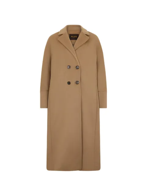 Moorer notched-lapel double-breasted coat Brown RAVENNALE
