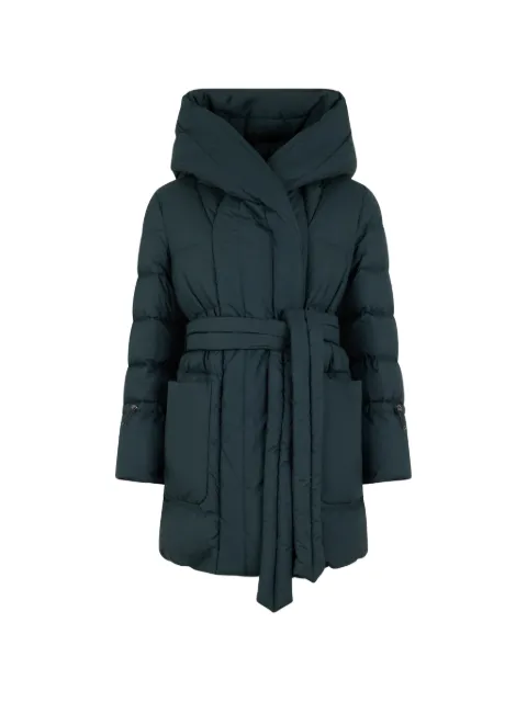 Moorer Osiride hooded belted padded coat Green OSIRIDESTP