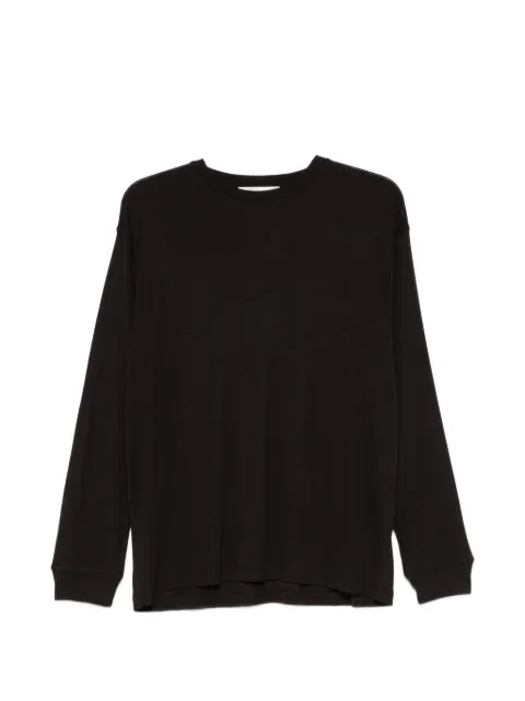 Studio Nicholson Simmons long-sleeved topstitch T-shirt Black SIMMONSSNW1388