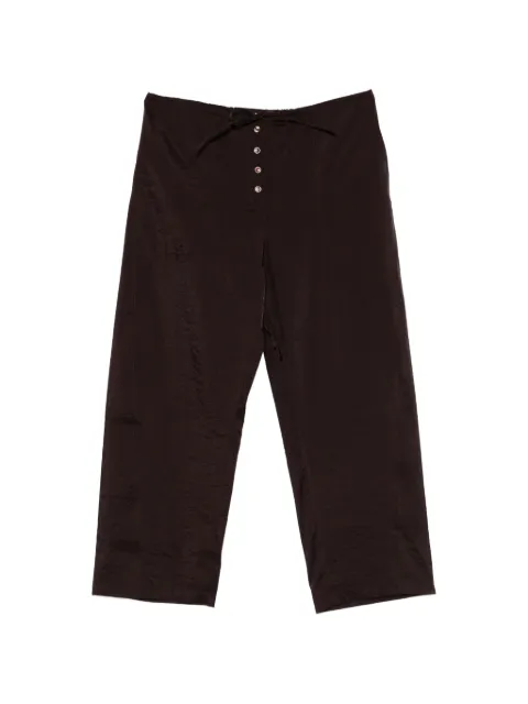 Studio Nicholson Hera button tie trousers Brown HERASNW1754LIGHTNYLONWOOLCOCOA