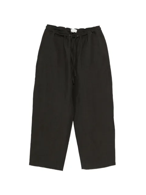 Studio Nicholson drawstring trousers Black SONNYSNM1311ANTIQUELINENWOOLCOAL