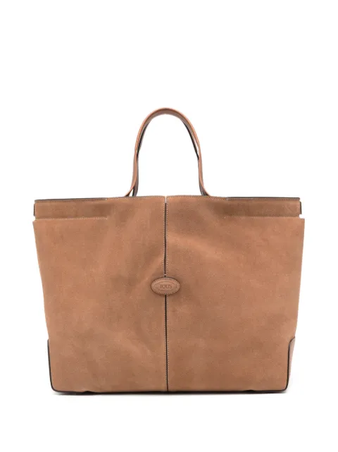 Tod's medium Di Bag Folio panelled tote bag Brown XBWDBMA0300U9V