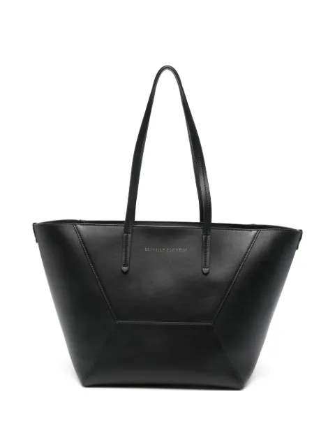 Brunello Cucinelli BC Duo logo tote bag Black MBXAD2573C101