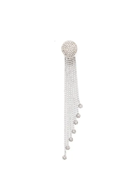 Alessandra Rich fringes drop earrings Silver FABA3336J0004