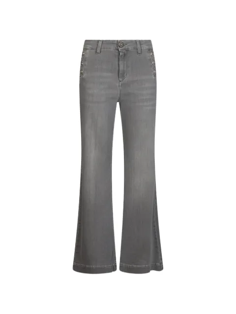 LIU JO high-rise flared jeans with buttons Grey UA6162D0275