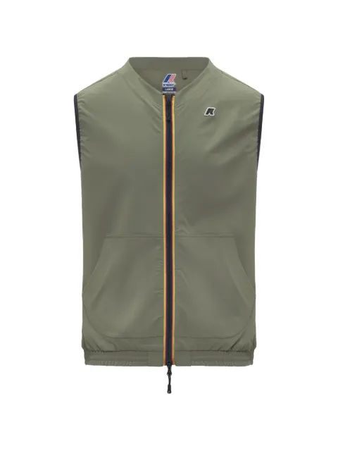 K-Way zip sleeveless coat Green K4146FW
