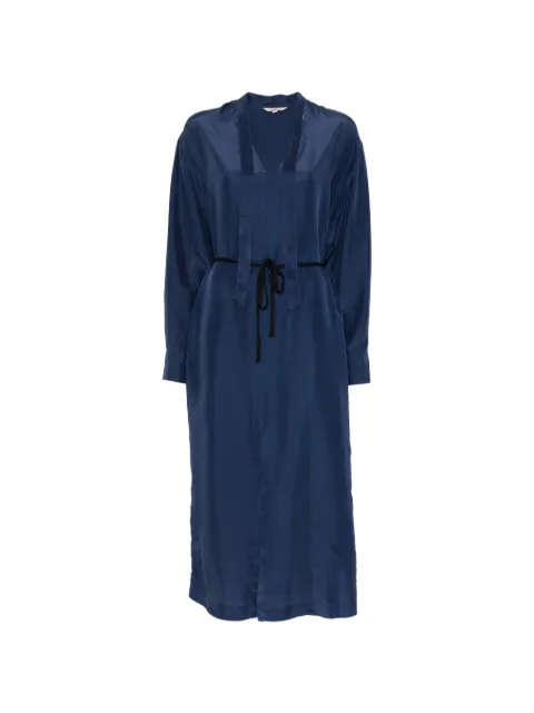 Barena V-neck midi dress Blue ABD55364124