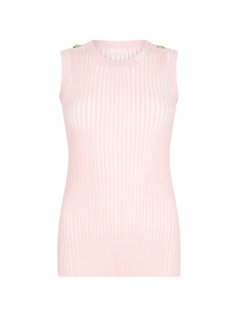 LIU JO two-tone ribbed tank top Pink TA6064MS55N