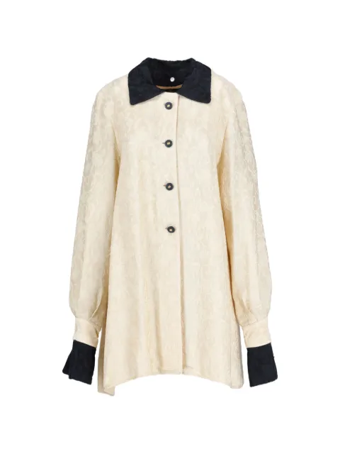 Fendi Pre-Owned jacquard button shirt Neutrals W251111829