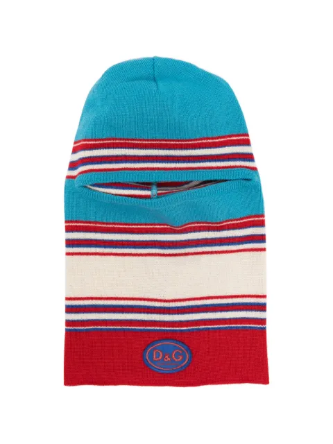 Dolce & Gabbana Pre-Owned 2000s striped balaclava Blue DG120AEW
