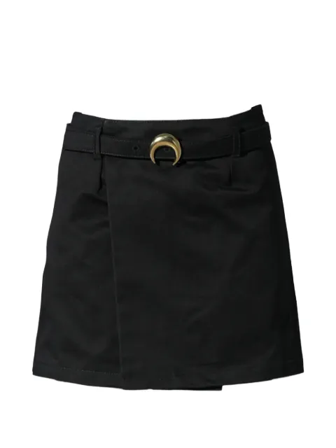 Marine Serre buckle belted mini skirt Black WSK115ACWOV0070