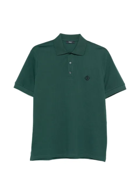 Herno Short sleeve logo polo shirt Green JPL00135U540057810
