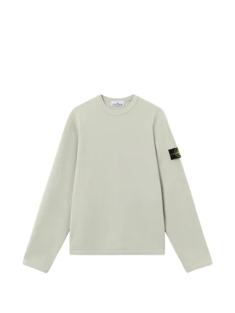 Stone Island logo-patch crew-neck sweater Green L1S156100011S0297