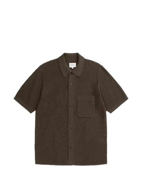 Norse Projects pocket knitted shirt Brown N4506682099