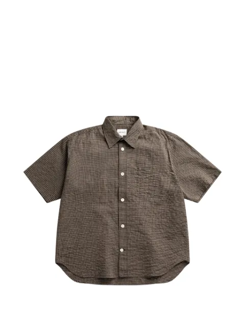 Norse Projects checked shirt Brown N4008902067