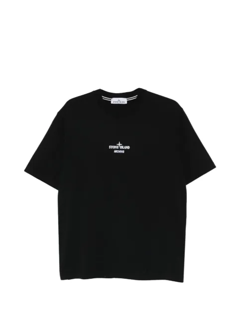 Stone Island 2100023 organic cotton jersey regular-fit T-shirt with ‘Archivio’ print Black L1S152100023S0091