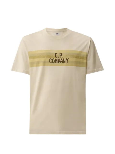 C.P. Company striped-detail T-shirt Neutrals 20CMTS144A110579W103