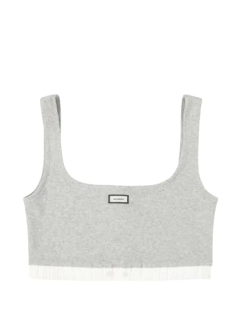 ENTIRE STUDIOS ribbed button-detail bra Grey ESSS26BS018766238
