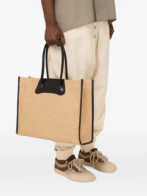 Vivienne Westwood Troy woven tote bag Neutrals 4D01000LUW01D0