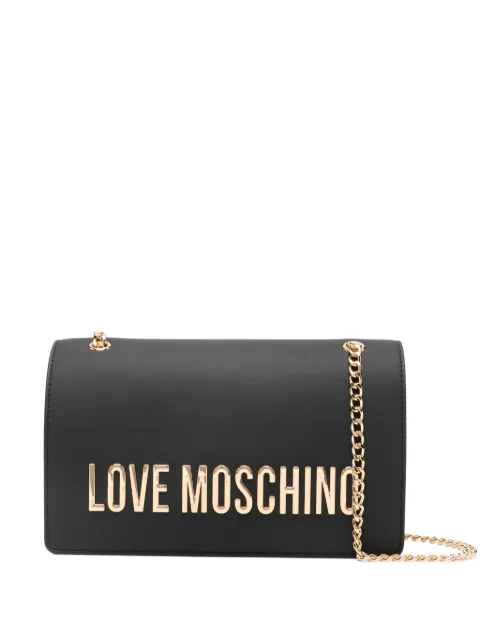 Love Moschino logo-lettering shoulder bag Black JC4192PP1OKD0