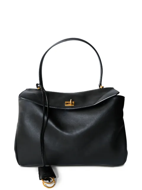 Balenciaga Pre-Owned Rodeo leather tote bag Black CSCC8942