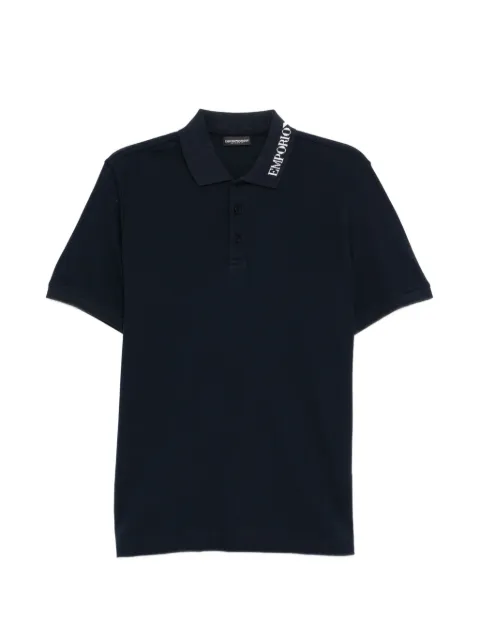 Emporio Armani logo-collar polo shirt Blue EM000571AF20425