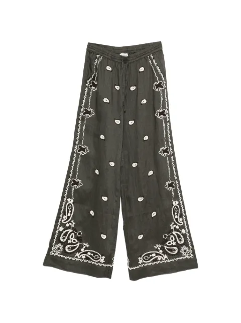 P.A.R.O.S.H. embroidery trousers Green BEACH26D230760R