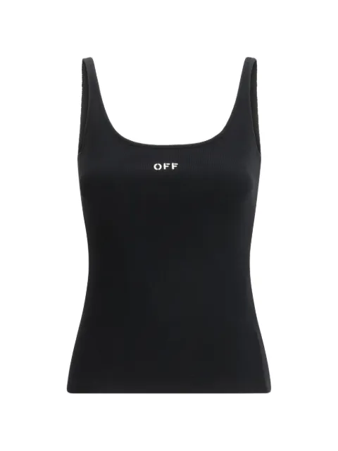 Off-White ribbed tank top Black 2AD072C99JER002W003