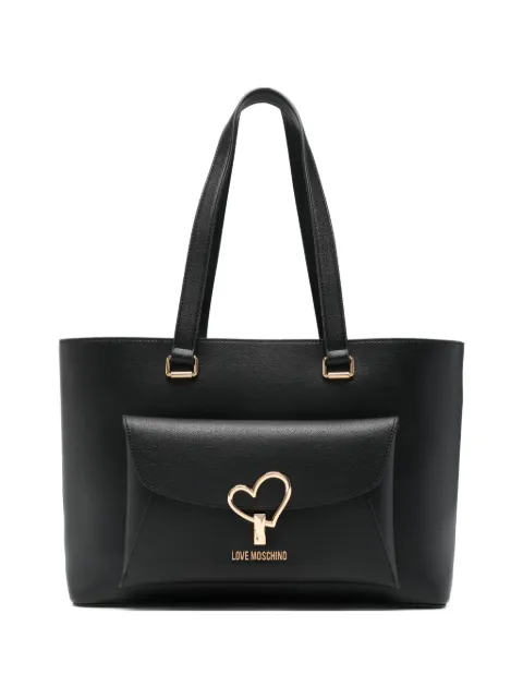Love Moschino heart appliqué tote bag Black JC4136PP1OLQ0