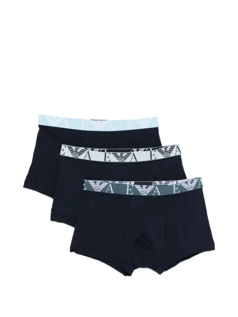 Emporio Armani monogram-logo briefs (set of three) Blue EM000259AF20668