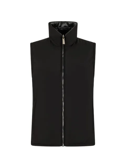 Moorer zip-up sleeveless gilet Black ABBIESTR