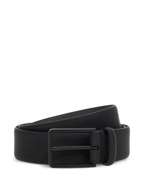 Boggi Milano rubberised leather belt with logo Black BO24C007001