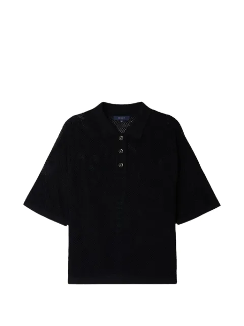 Soeur Harvey button polo shirt Black PUL0741HARVEYNOI0126S