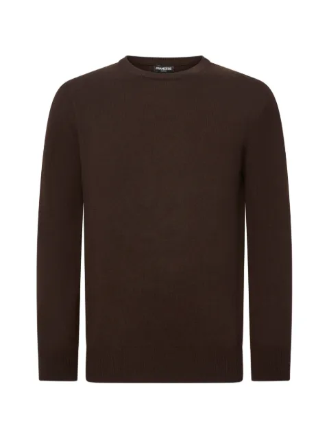FRANZESE COLLECTION ribbed crew-neck cashmere sweater Brown FC415MTMORO