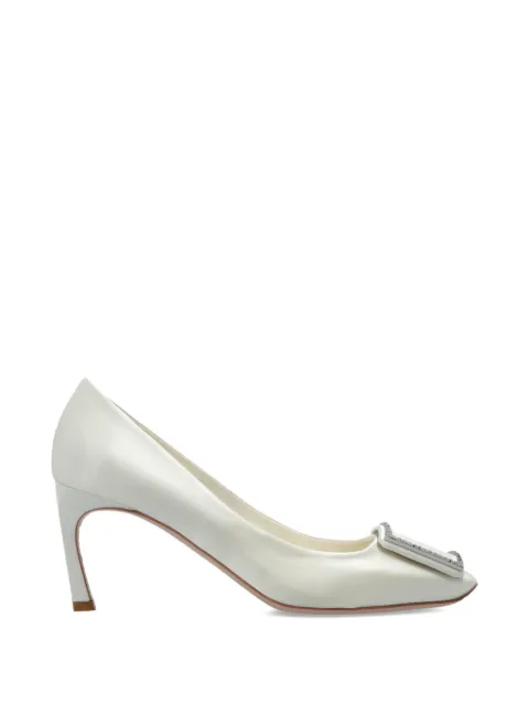 Roger Vivier Trompette square-buckle pumps White RVW40044010RS0