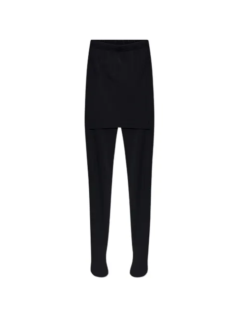 VETEMENTS logo-embroidered leggings Black WE76LE479B