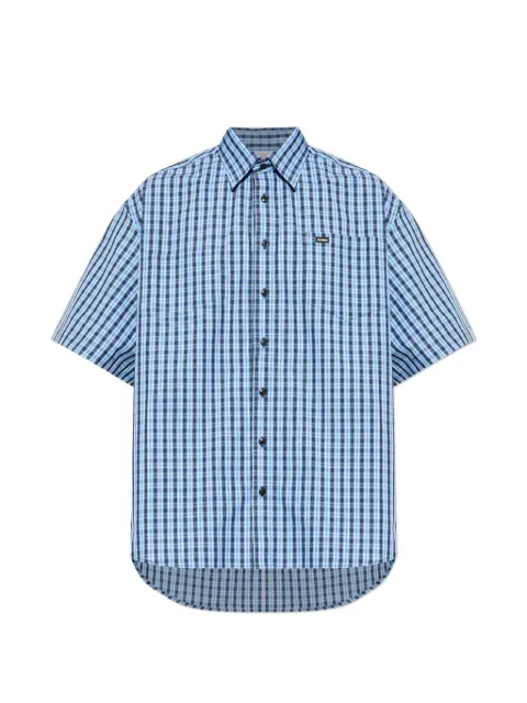 VETEMENTS check pocket shirt Blue ME76SH043N