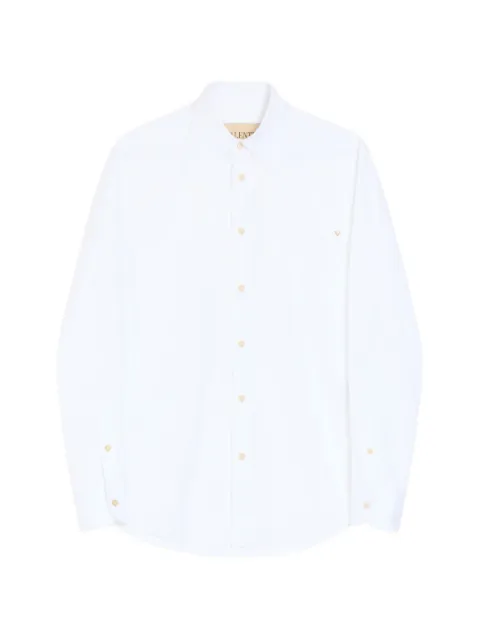 Valentino Garavani Oxford cotton shirt with VGold White VABB84BH1