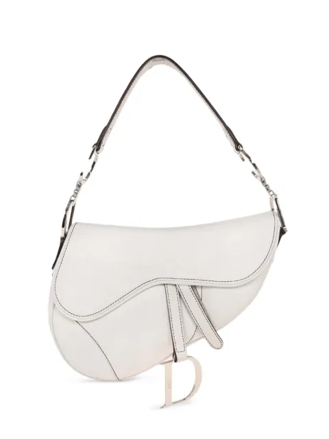 Christian Dior Pre-Owned 2002 leather saddle handbag White 125093