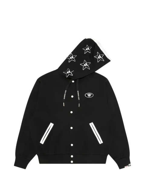 AAPE BY *A BATHING APE® logo-lettering hooded jacket Black ASWD361XXQ