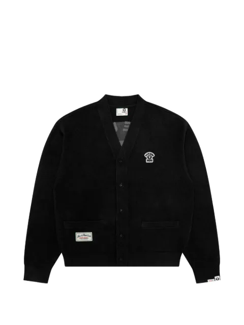 AAPE BY *A BATHING APE® logo-detail cardigan Black AKND363XXQ